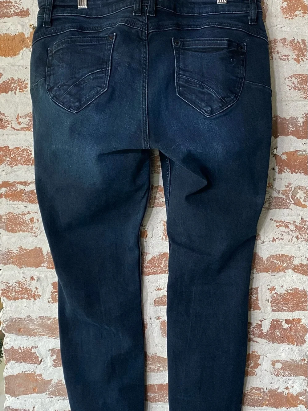 EUC C & A Women's Dark Blue Skinny Jeans - Stretch Slim Fit, Push Up Technology